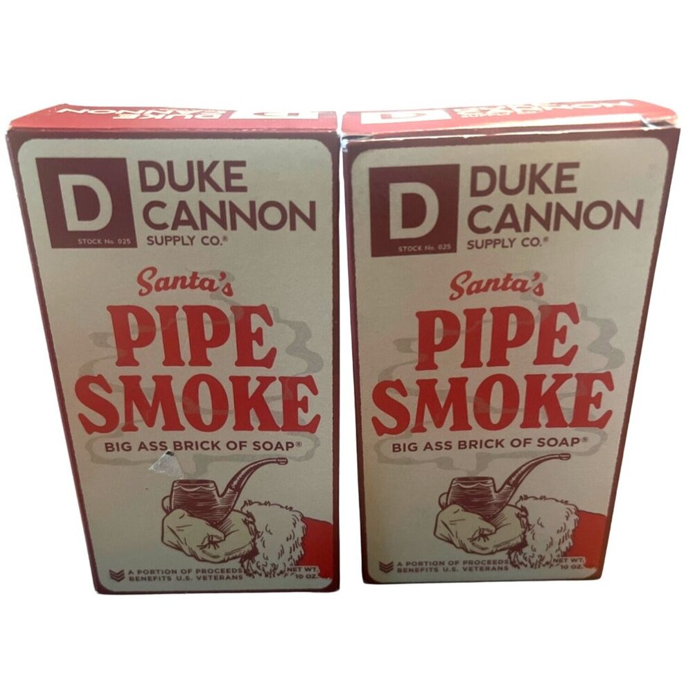 Duke Cannon‎ Santas Pipe Smoke Big A** Brick Of Soap 2 pack